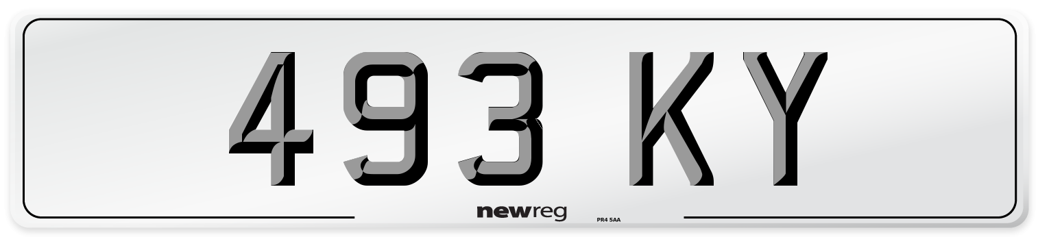 493 KY Number Plate from New Reg